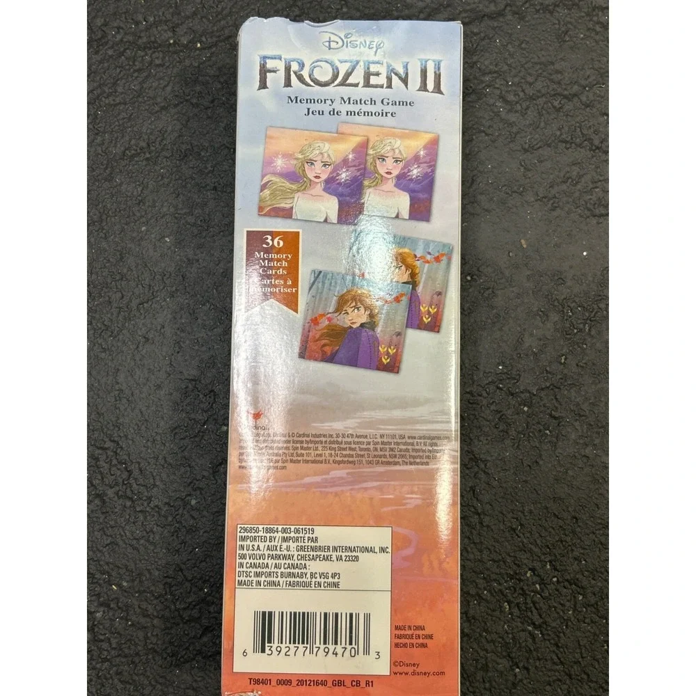 Disney Frozen II‎ Memory Match Game 36 Cards Age 3+ New